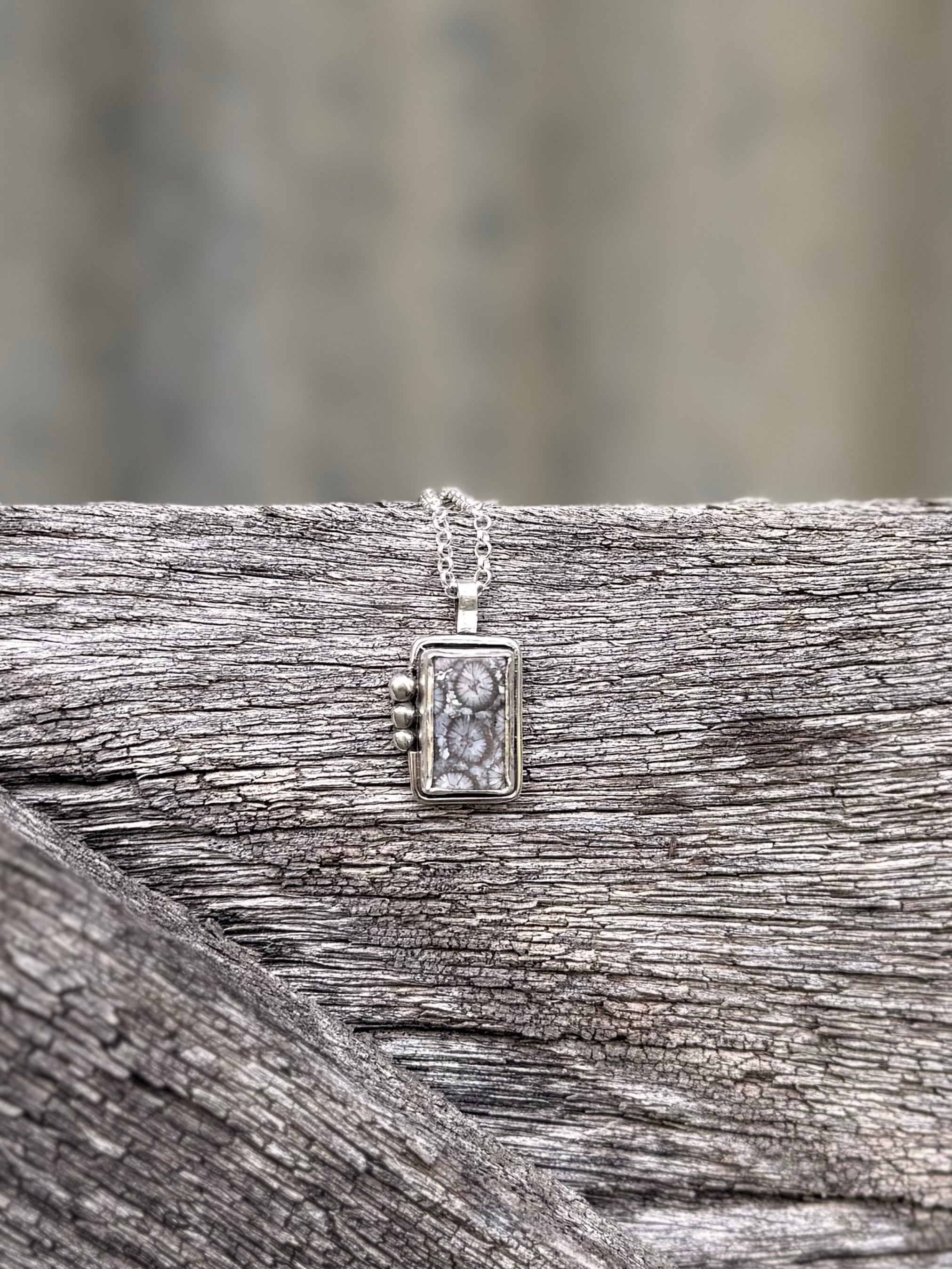 Fossilised Coral Pendant